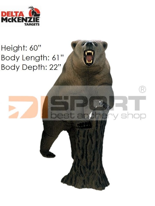 3D tarča DELTA McKenzie 50560 MEDVED GRIZLY NA PANJU  (GRIZLY BEAR)